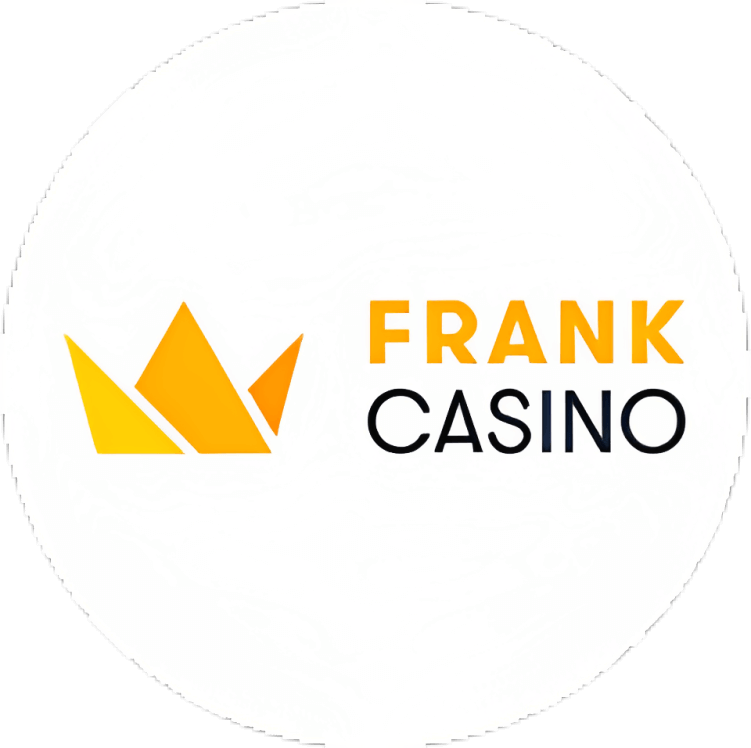 FrankCasino logo alb cerc