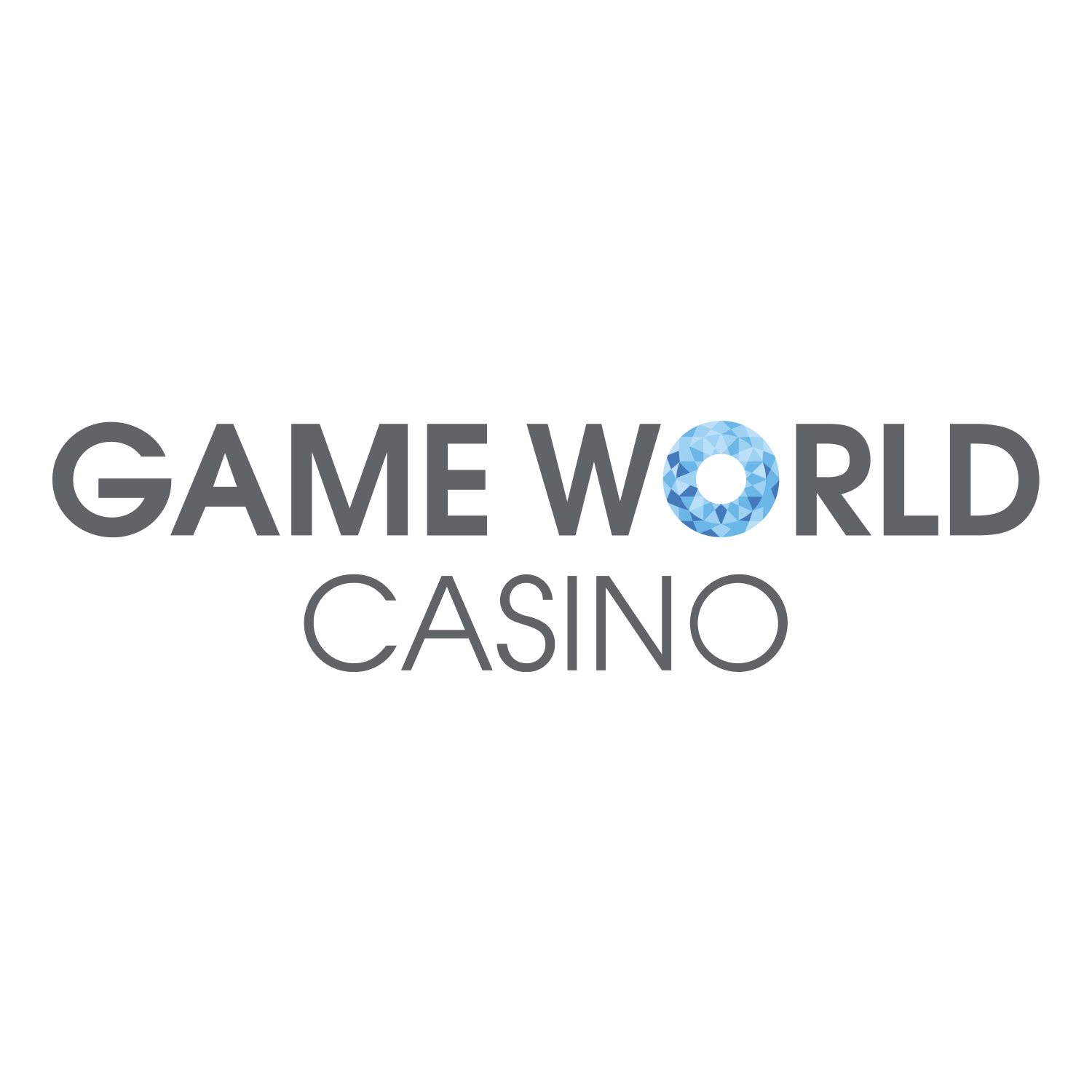 Game World casino logo rotund alb HQ