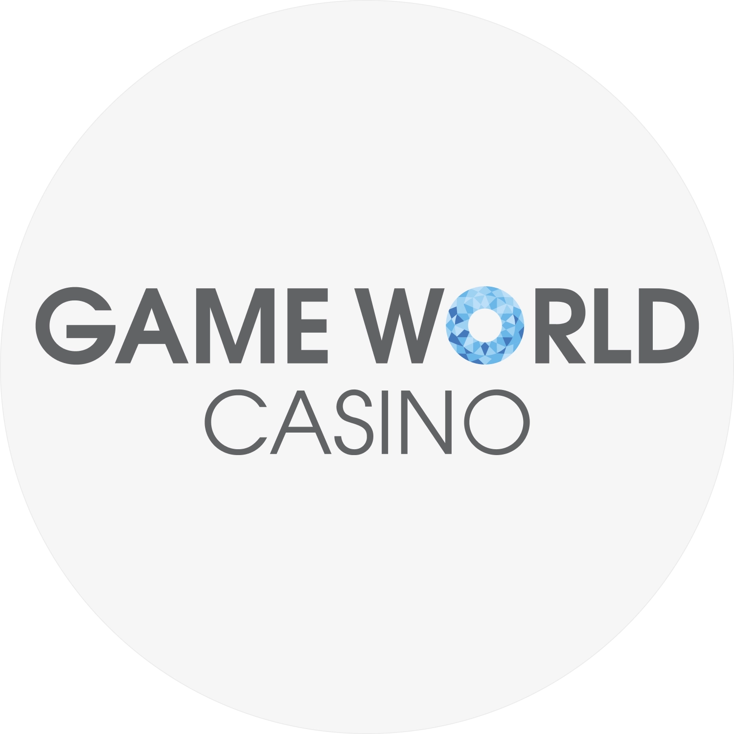 Game World casino logo rotund gri HQ
