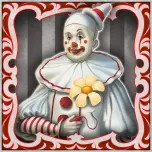 Golden Ticket symbol clown