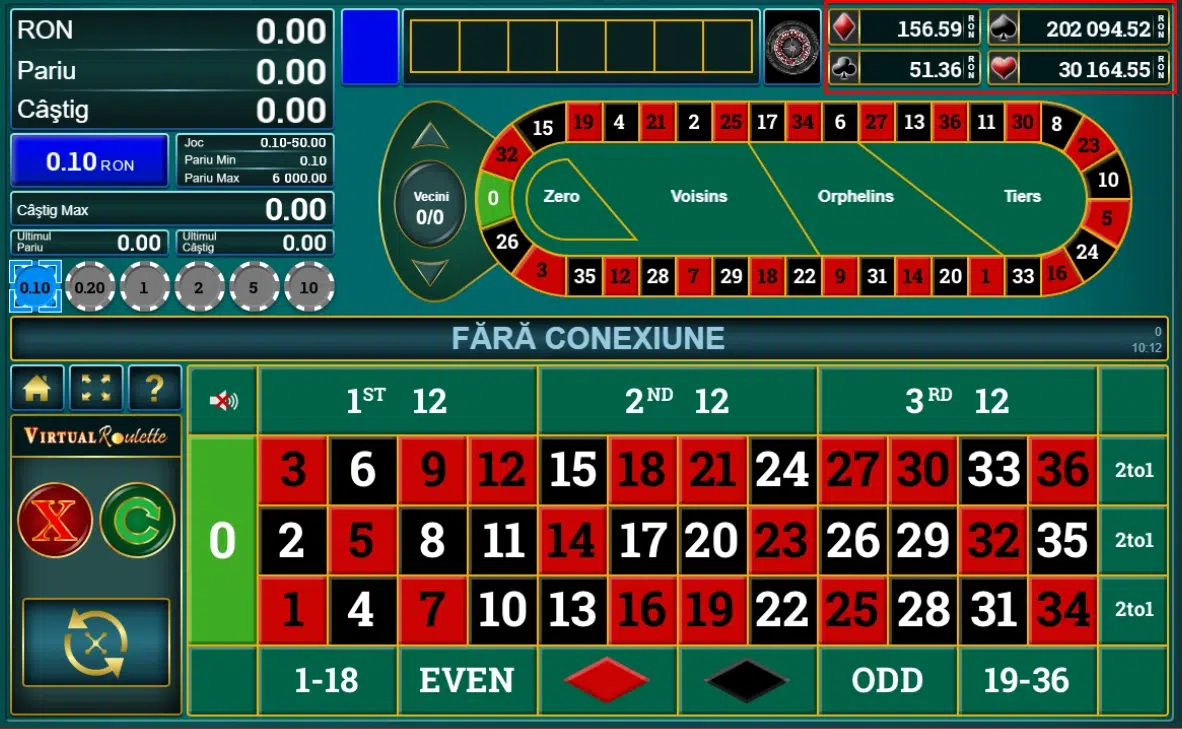 Virtual roulette EGT jackpot cards