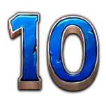 Numarul 10 albastru
