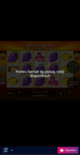 Cum se joaca Sizzling Gemspe mobil