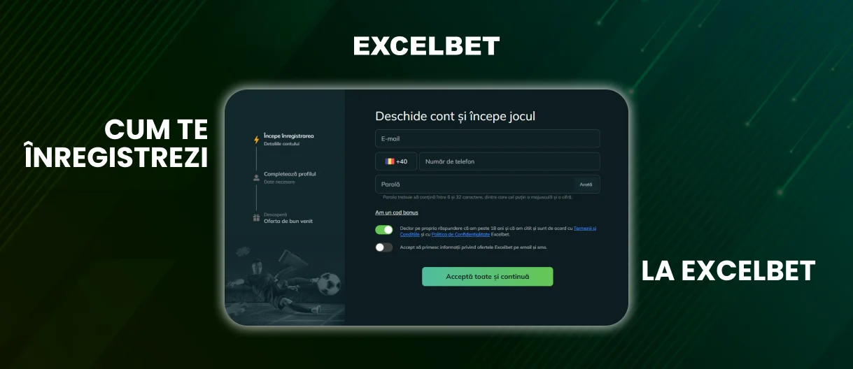 Excelbet INREGISTRARE