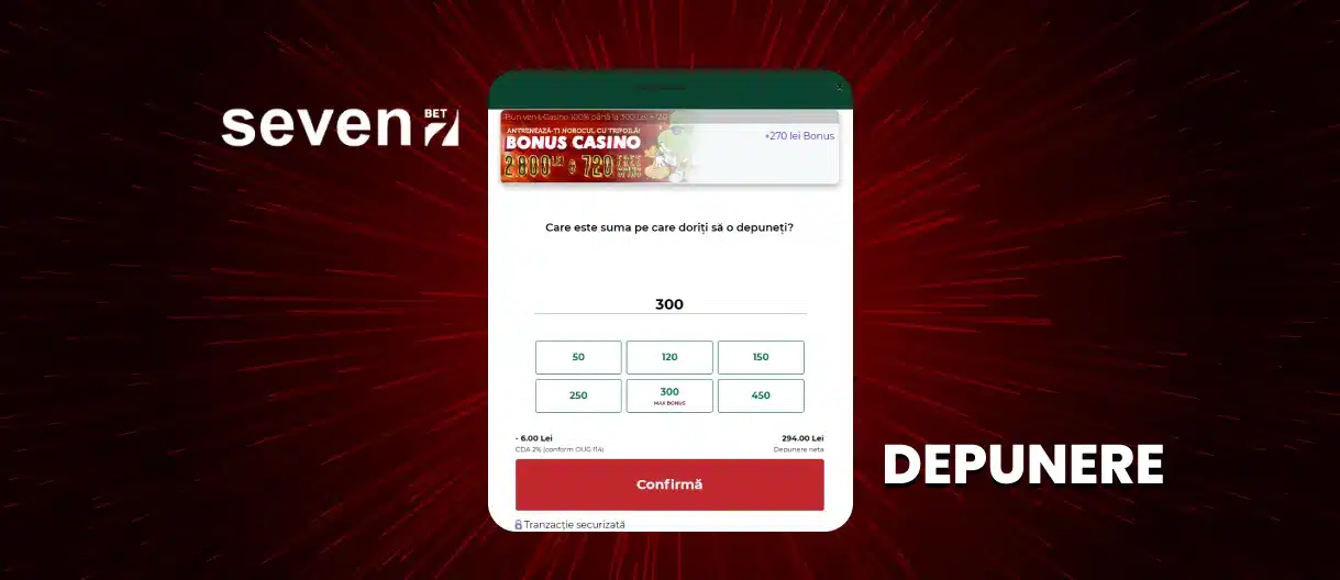 Seven casino depunere