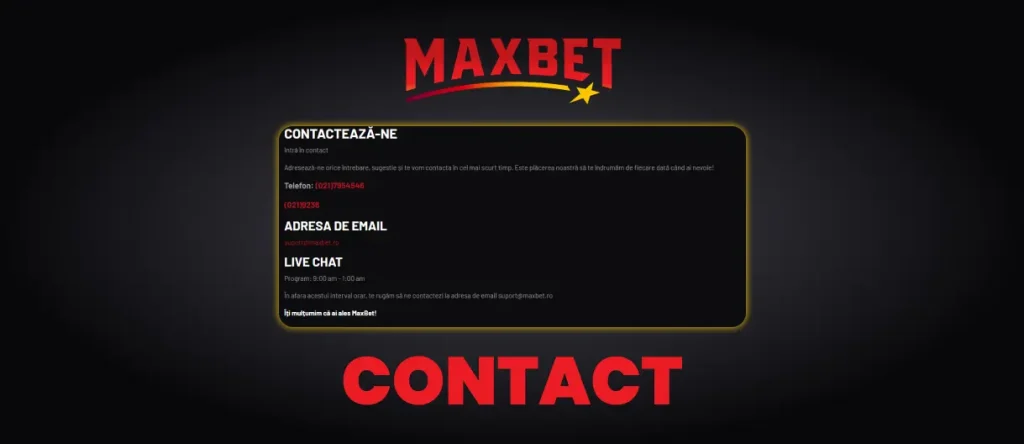Maxbet contact