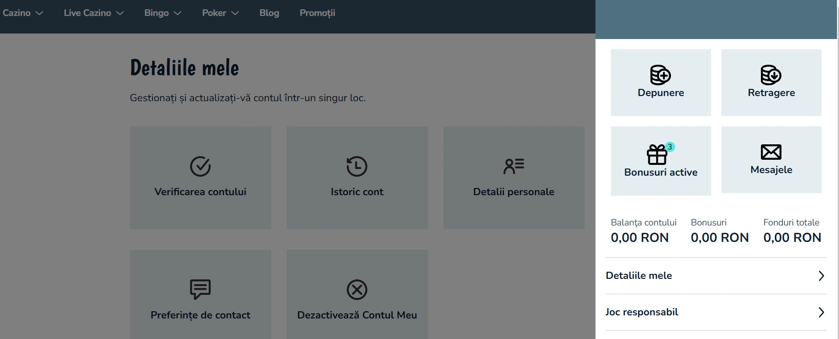 Schermafbeelding van het verificatiescherm in Vlad Cazino waar documenten worden geüpload