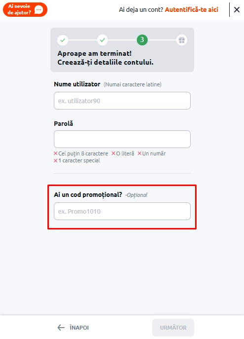 Betano bonus fara depunere pas 3 - cod promo