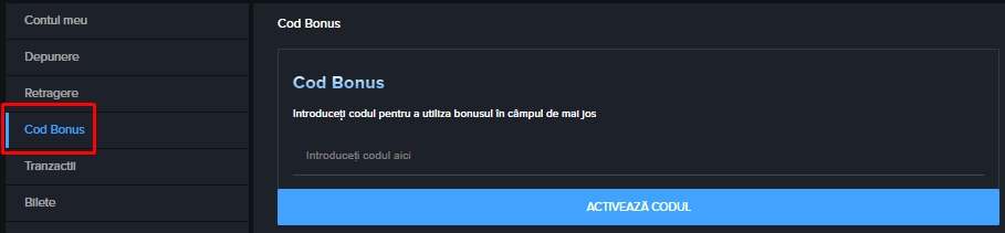 Cod bonus mozzart
