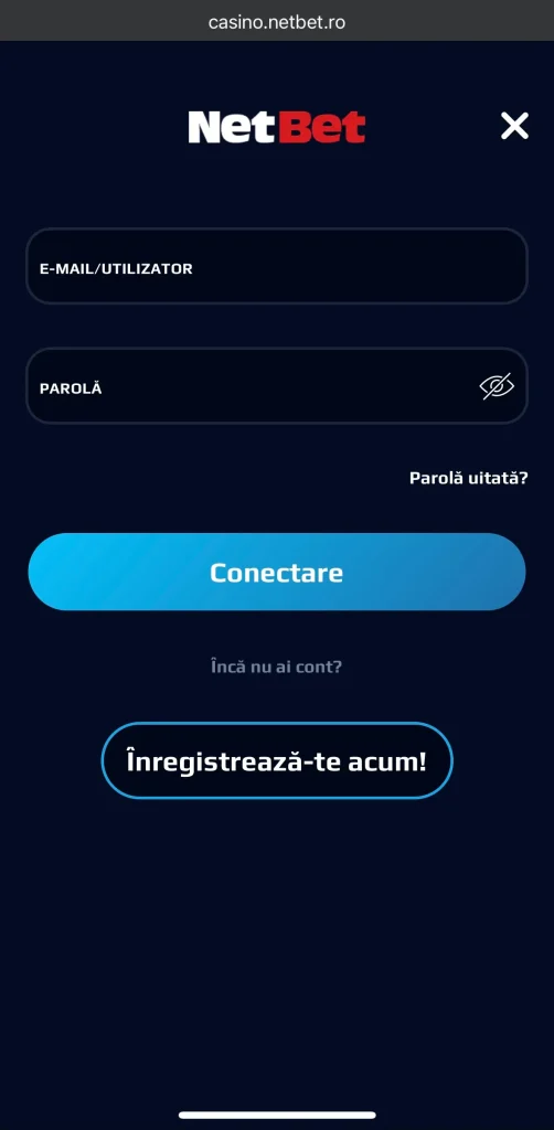 pasul 1 depunere netbet