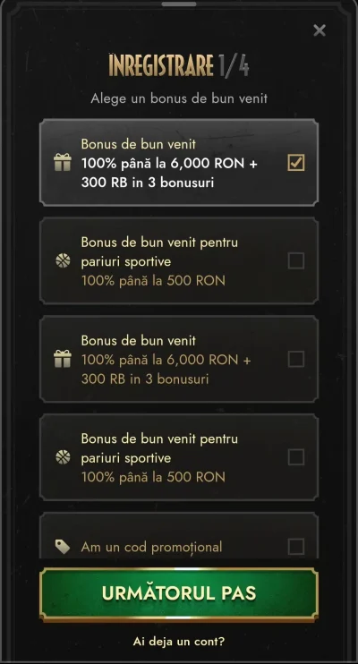 Cod bonus Don Casino pas 1