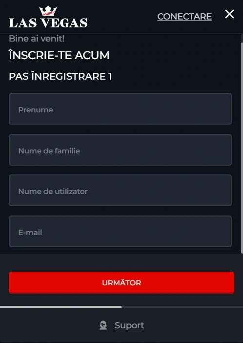 al doilea pas la inregistrare Las Vegas