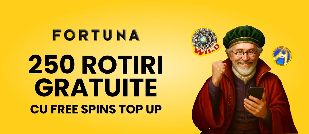 fortuna 250 rotiri gratuite TOP UP