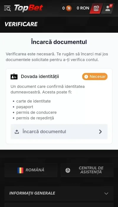 Bonus bun venit Topbet.ro pas 4