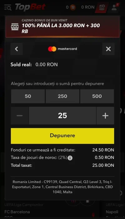 TopBet.ro Casino provocări pas 2