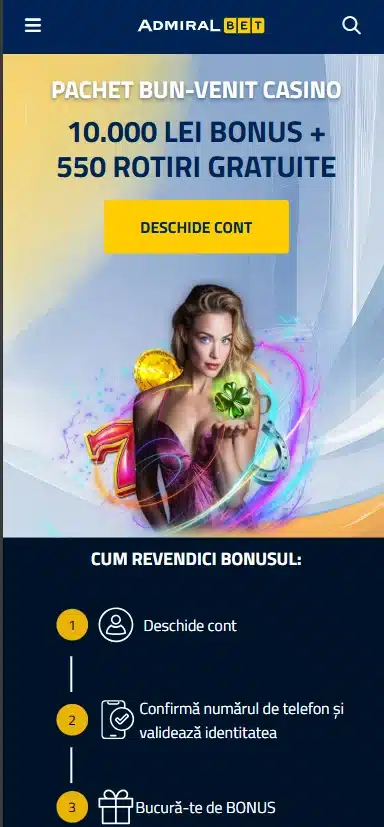 Admiral bet rotiri gratuite