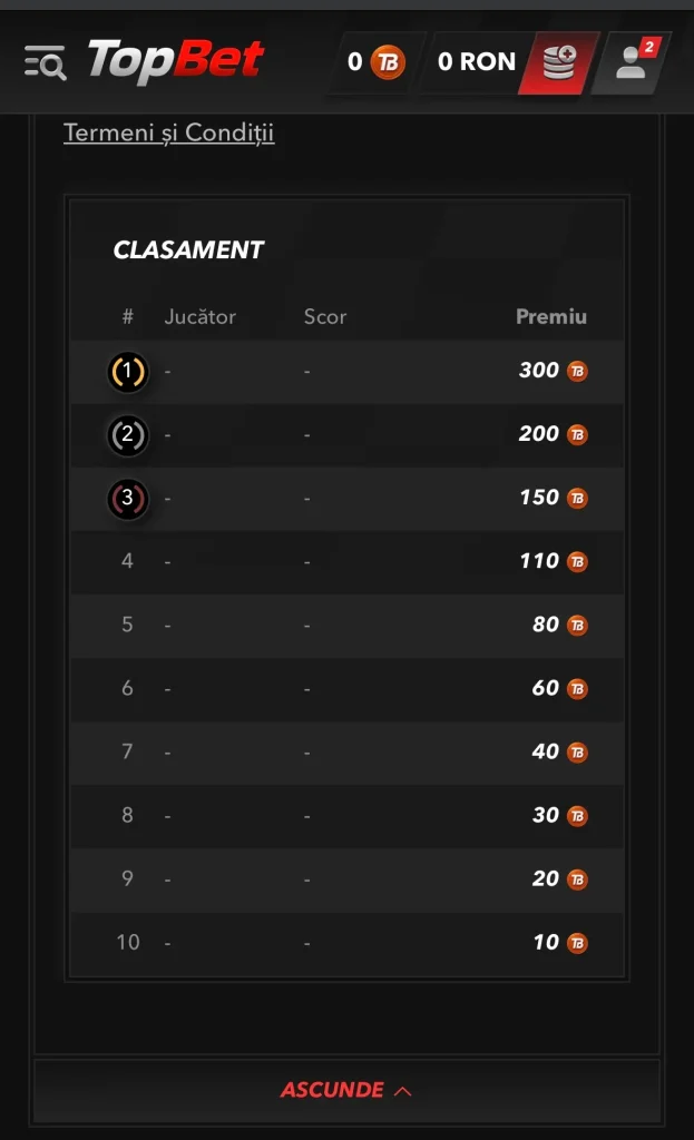 clasament topbet