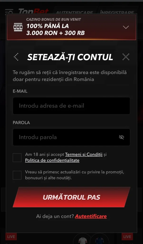 inregistare topbet.ro