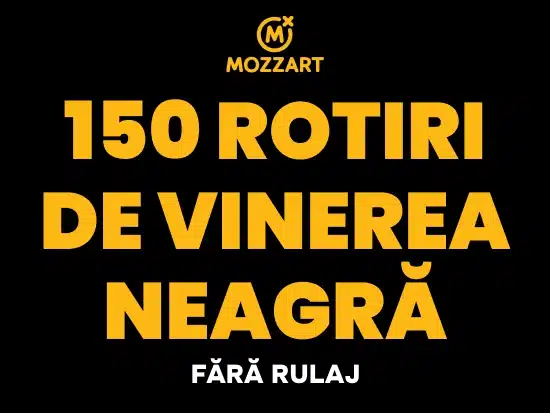 MOZZARTBET 150 de rotiri de Vinerea Neagră fără rulaj