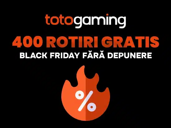TOTOGAMING 400 Rotiri gratuite de Black Friday fără depunere
