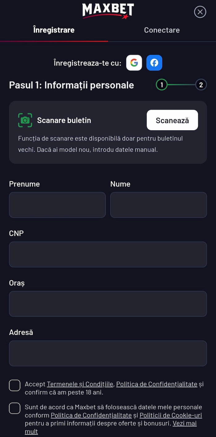 Maxbet pareri recenzie inregistrare