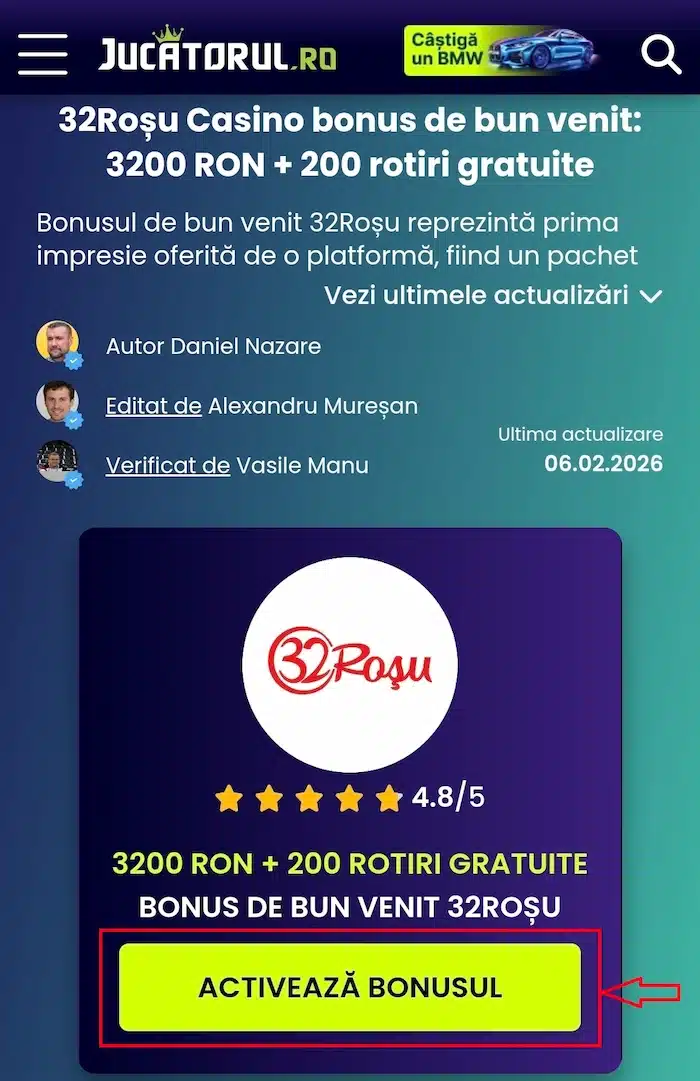 Bonus 32 rosu casino