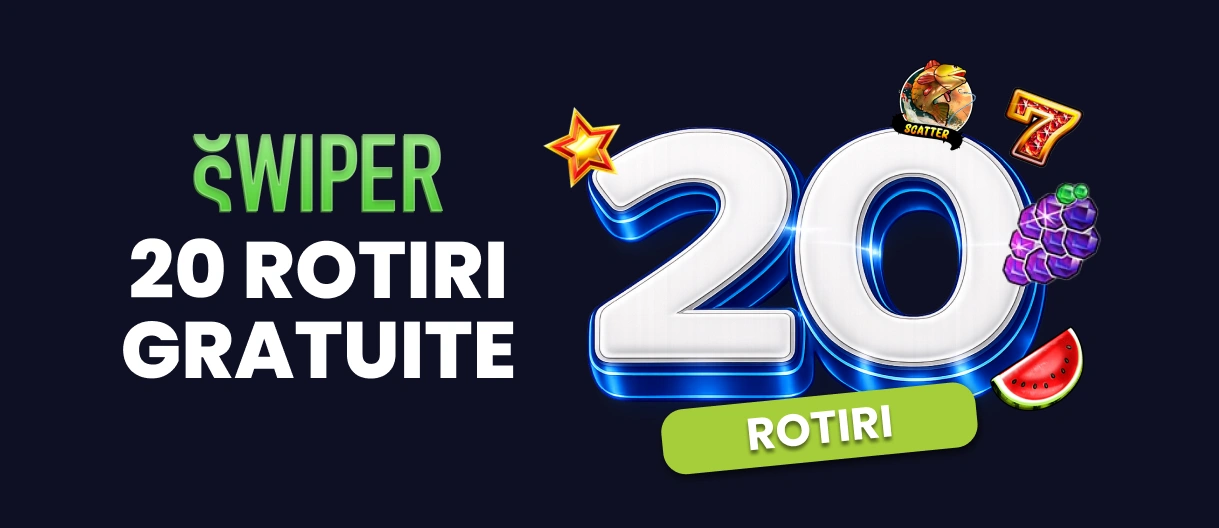 20 Rotiri gratuite Swiper Casino